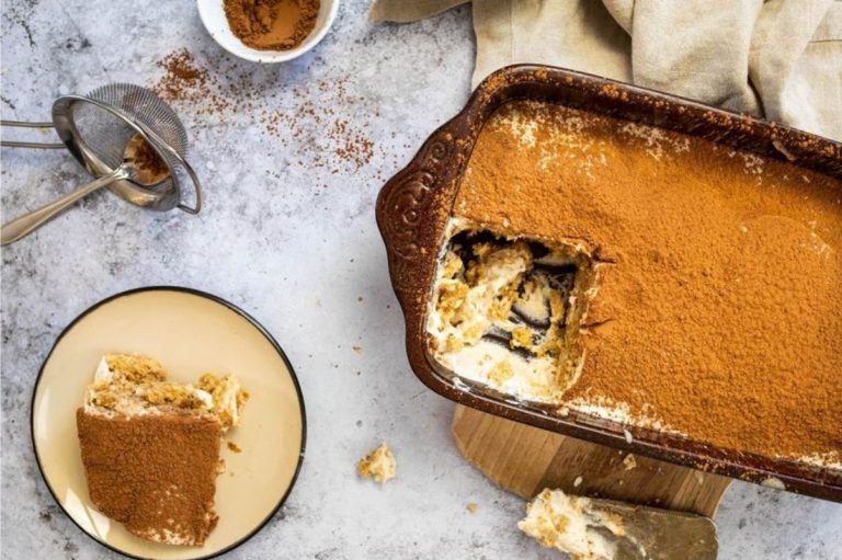 tiramisù alla ricotta senza uova e mascarpone