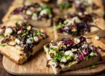 Torta radicchio speck e brie