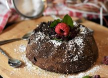 tortino con cuore caldo al cioccolato bianco