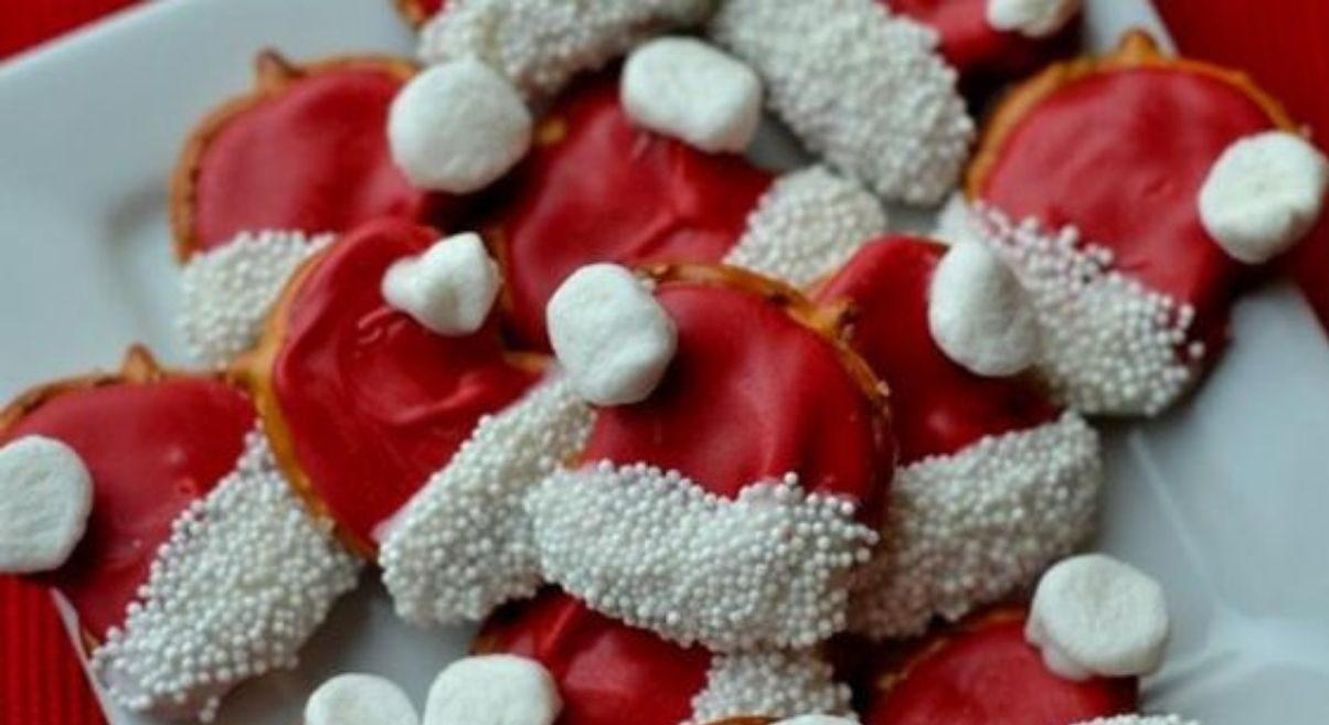 Biscotti cappello di Babbo Natale