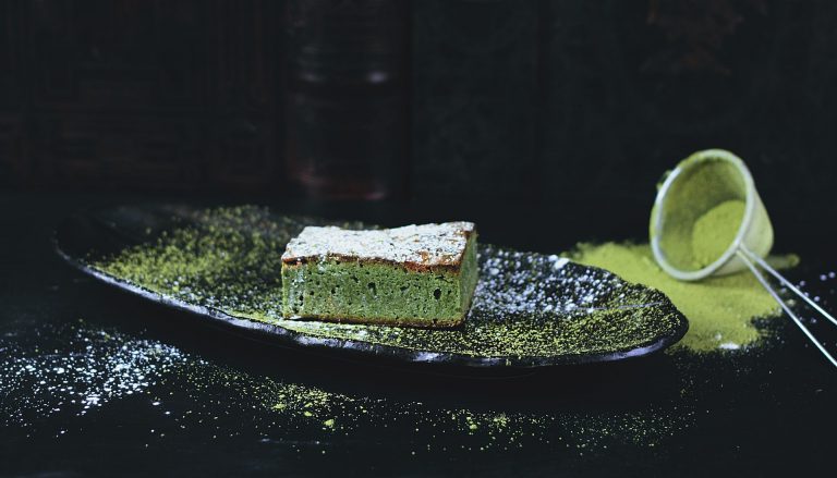 torta al tè matcha senza burro