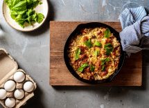 frittata feta funghi e patate