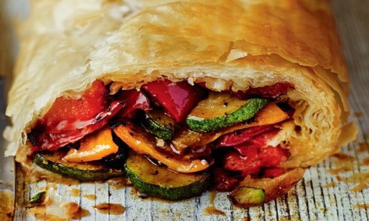 strudel di verdure con pasta sfoglia