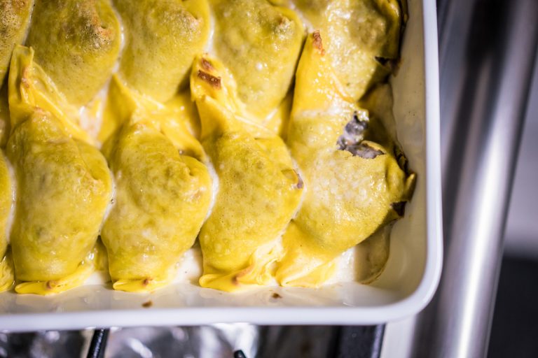 crespelle di zucca e salsiccia