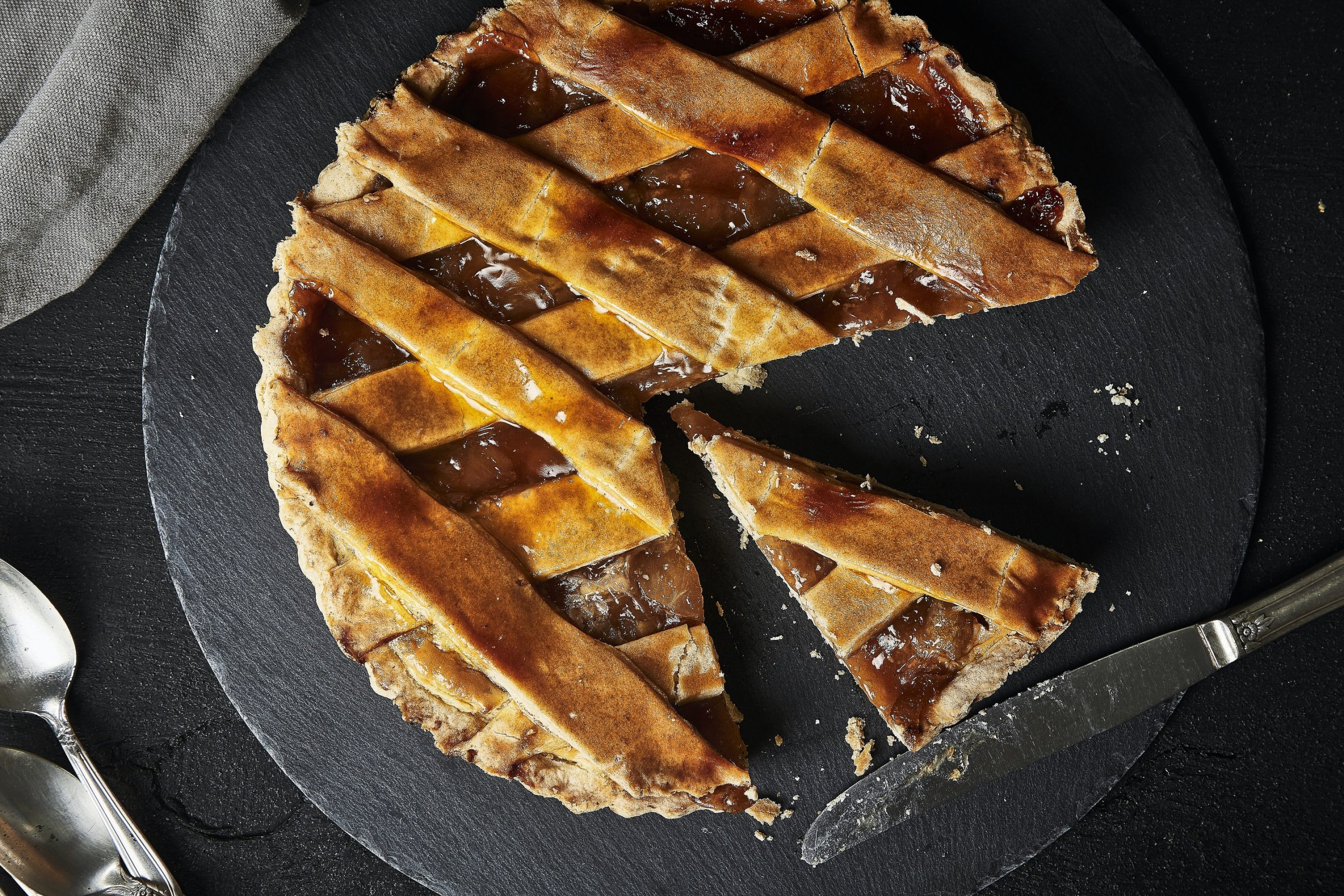 crostata al burro di arachidi e cioccolato