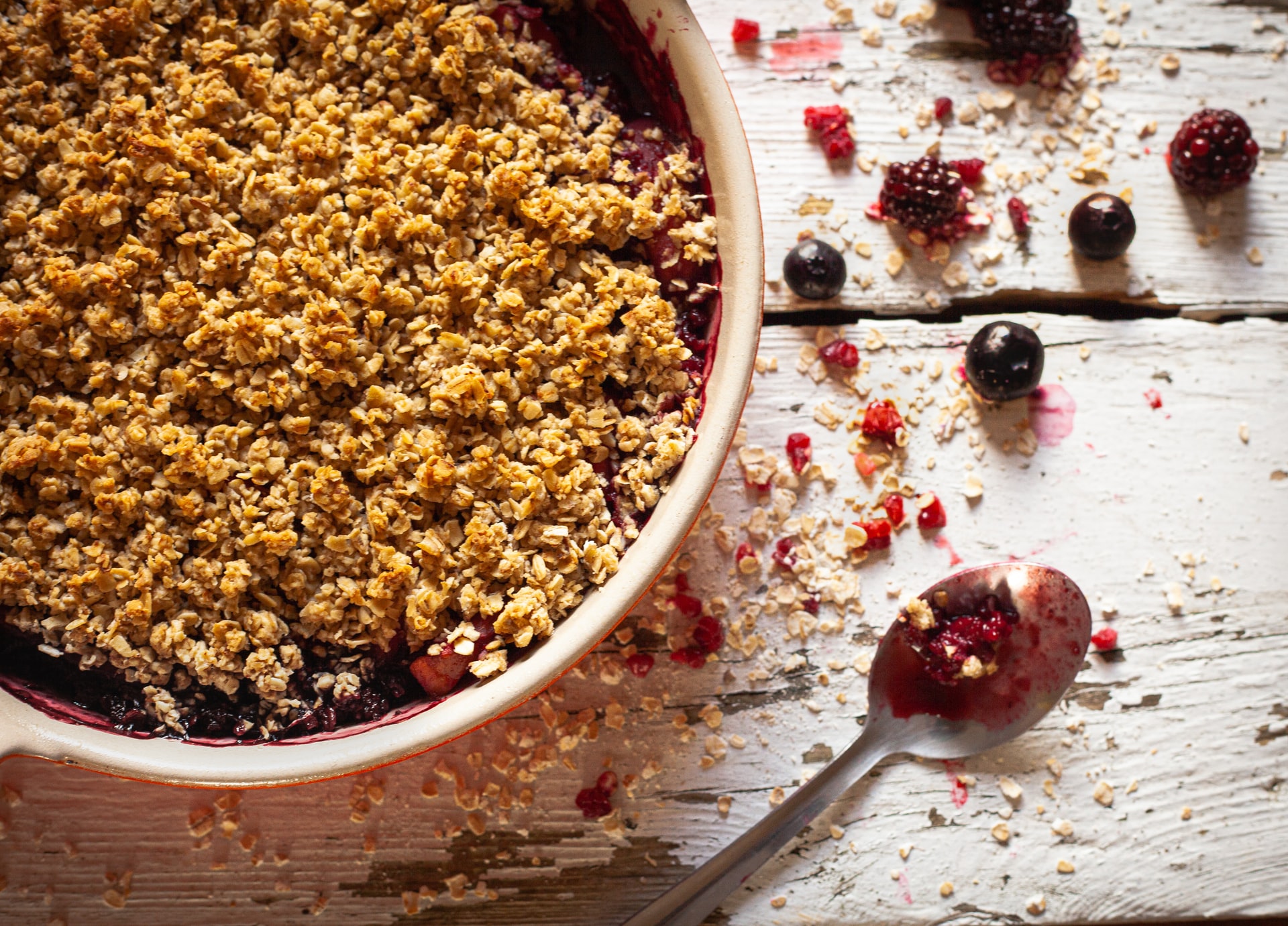 crumble di lamponi e cioccolato