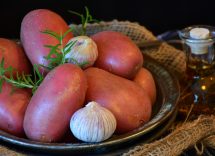 gnocchi di patate viola con fonduta di parmigiano