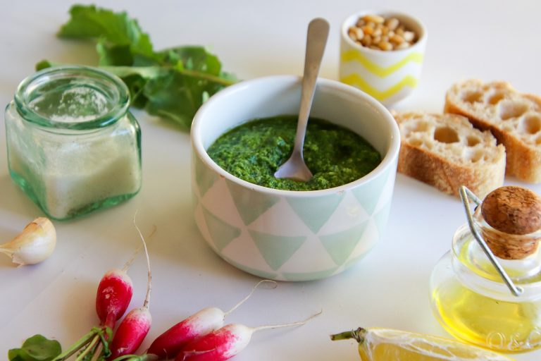 ravioli con pesto di rucola