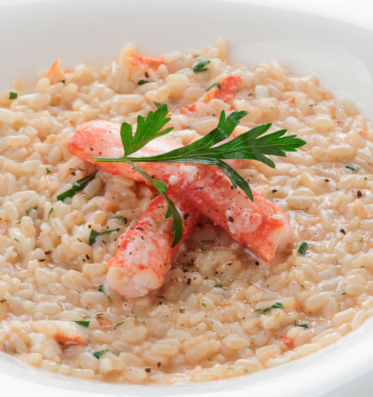Risotto con polpa di granchio e panna primo gourmet Food Blog