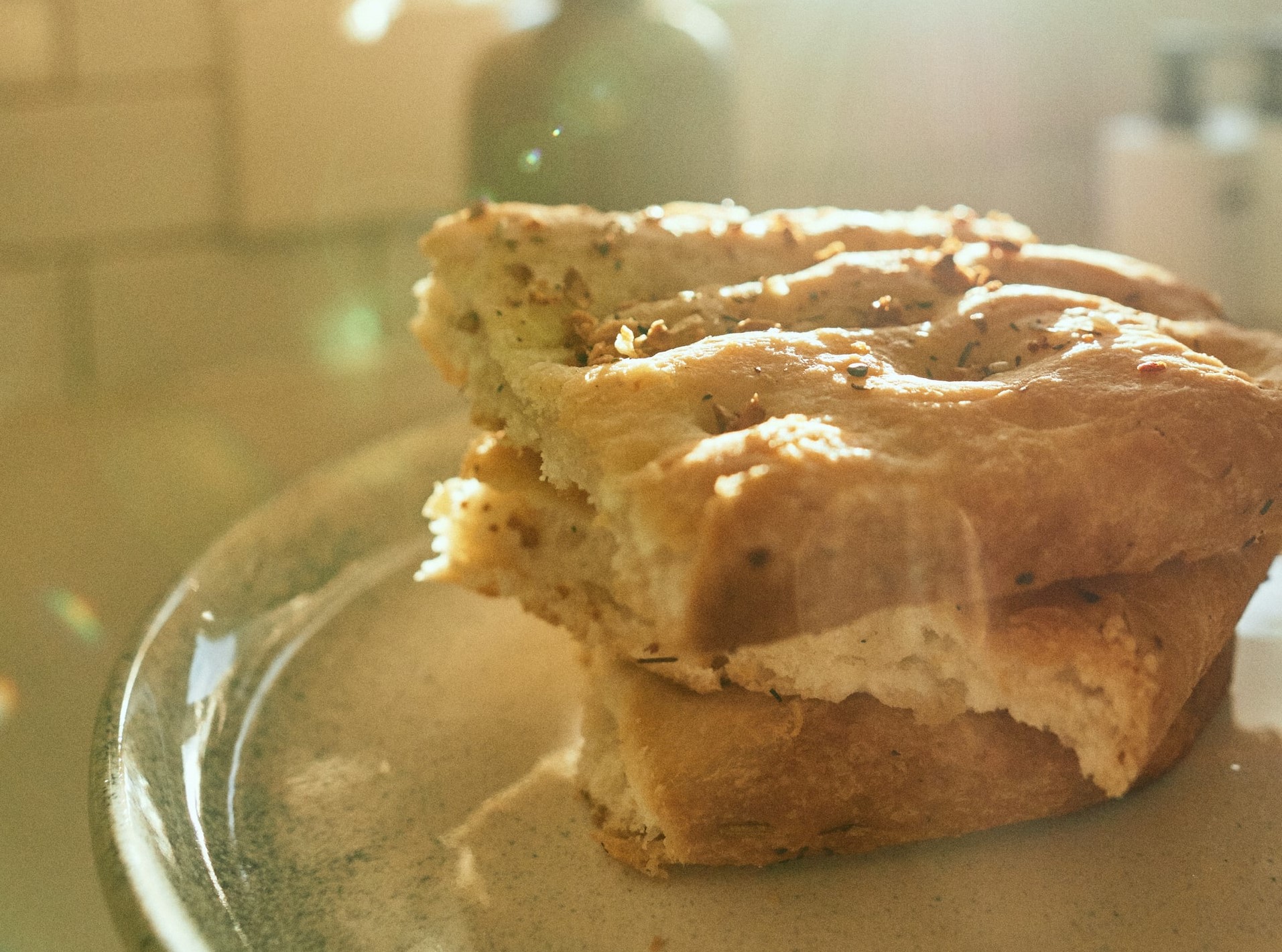 focaccia all'olio con farina di ceci