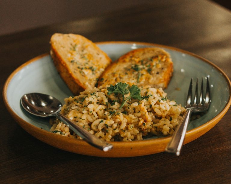 risotto con carciofi e speck croccante