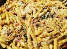 pasta con pollo cremoso