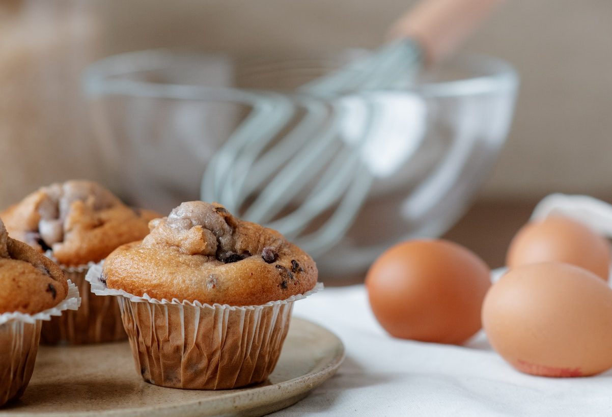 cupcake con gocce di cioccolato