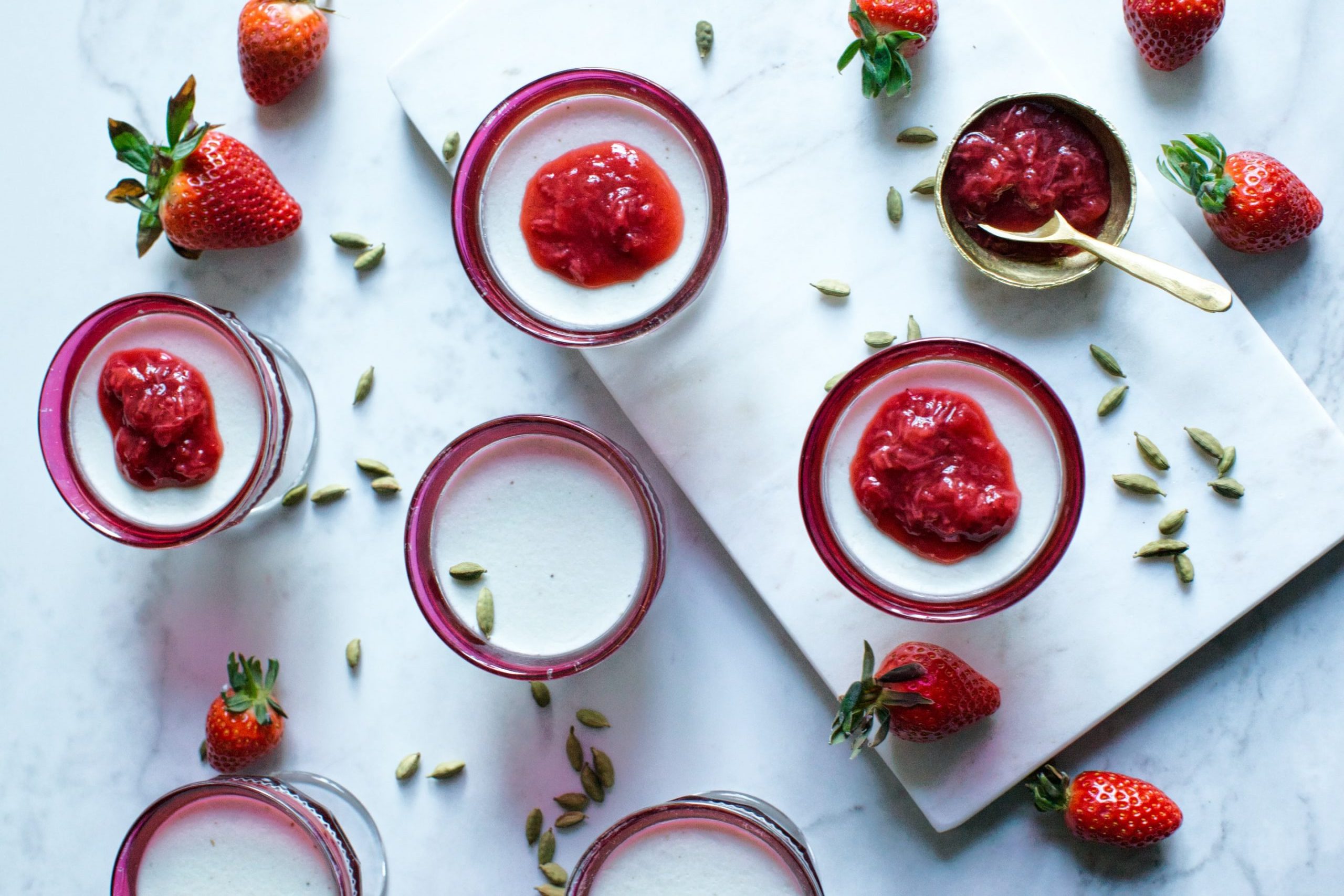 Panna cotta alle fragole