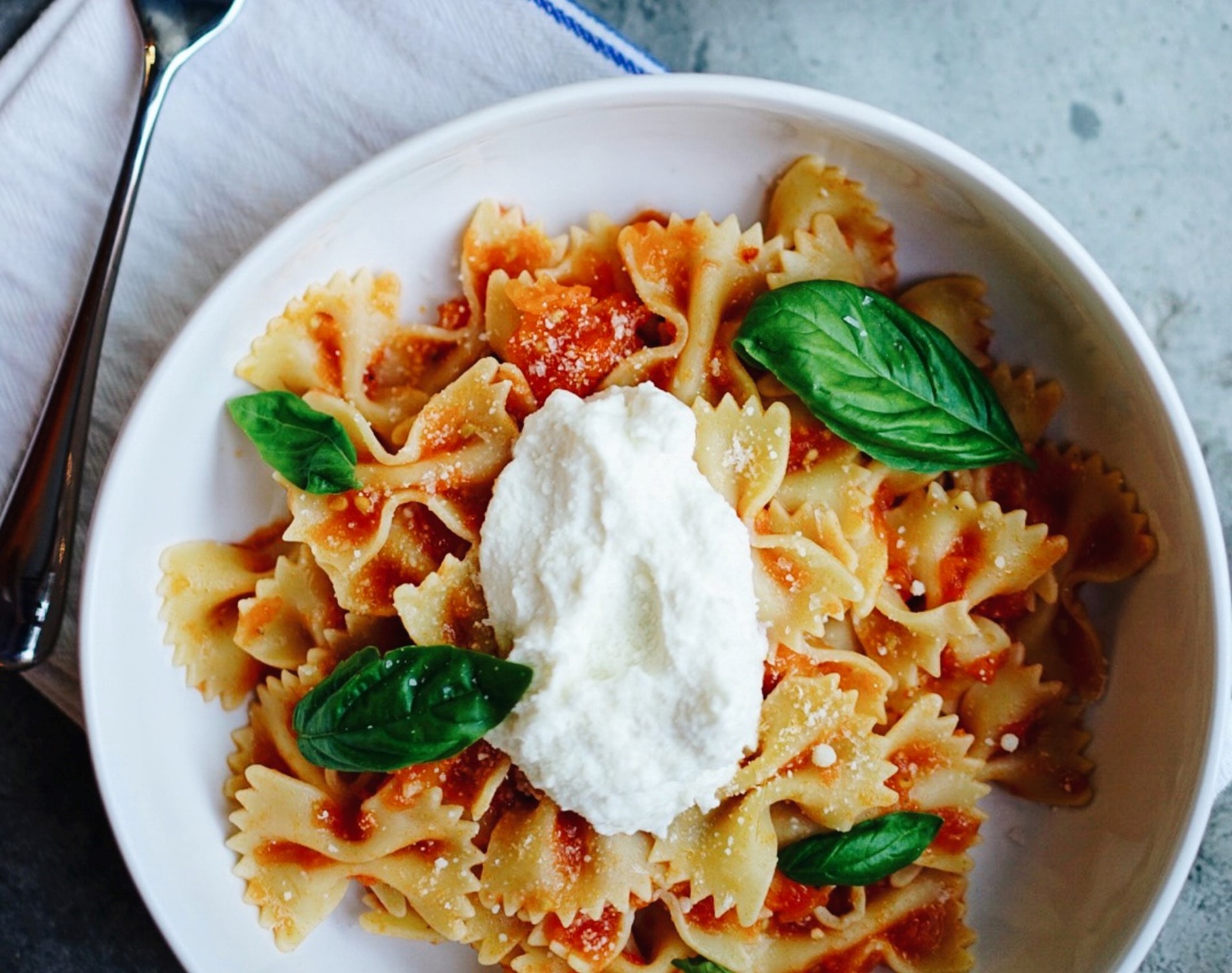 pasta fredda pomodorini ricotta