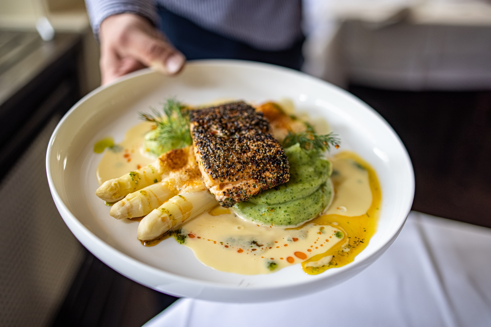 Salmone cremoso, porro e patate