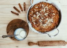 Torta cannella e fragole