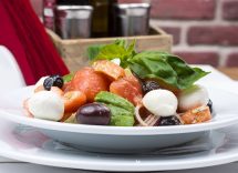 caprese con melone fagiolini