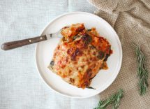 Lasagne con formaggio e pancetta