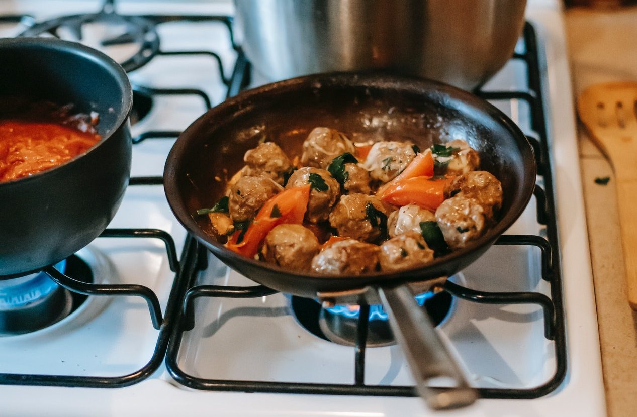 Polpette scandinave con zuppa di funghi