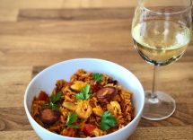 Risotto d'orzo perlato con chorizo e rosmarino