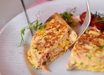 frittata con panino ripiena