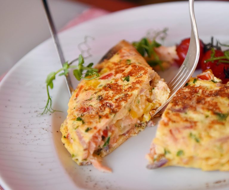 frittata con panino ripiena