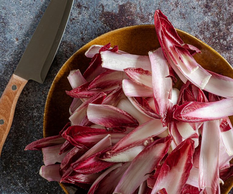 torta radicchio pere provola