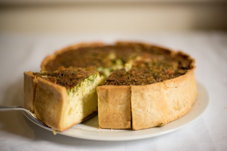 torta salata baccalà patate e piselli