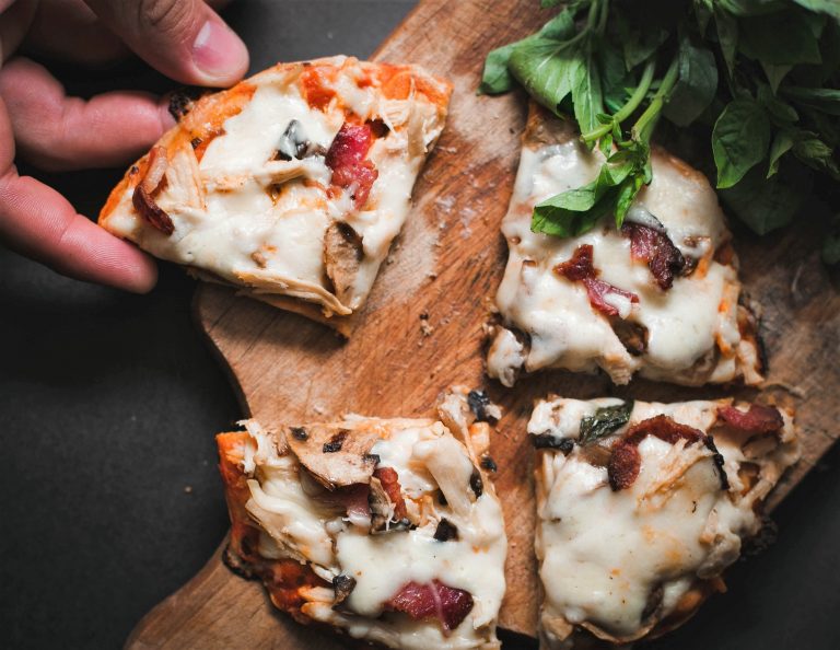 focaccia con funghi crescenza