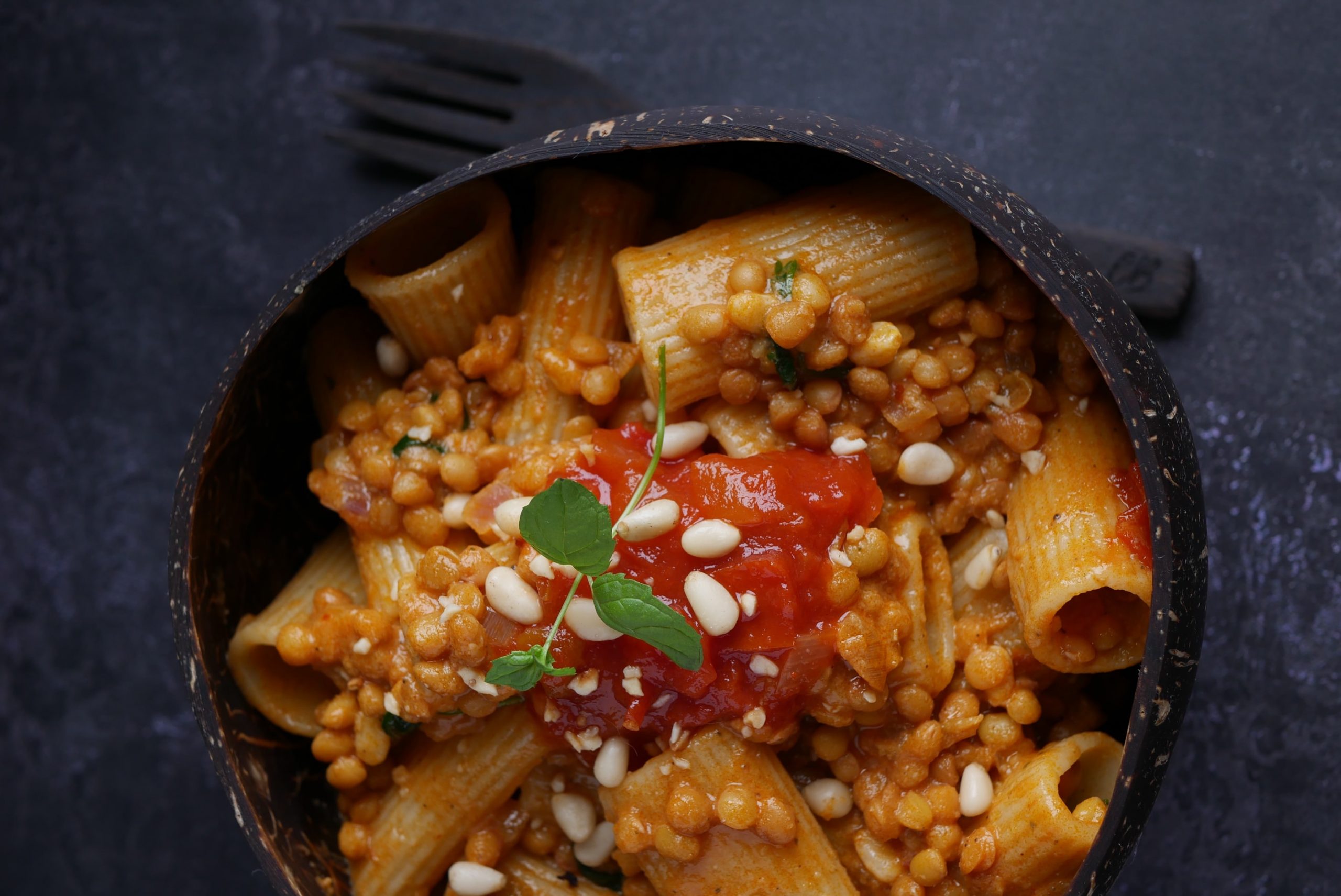 pasta ragù lenticchie olive