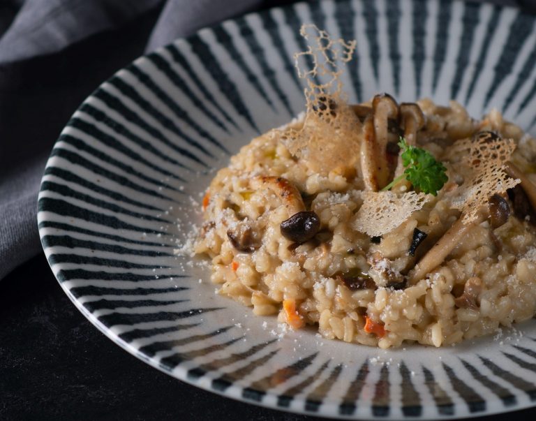 risotto zucca funghi salsiccia