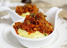 Polenta ragù formaggio