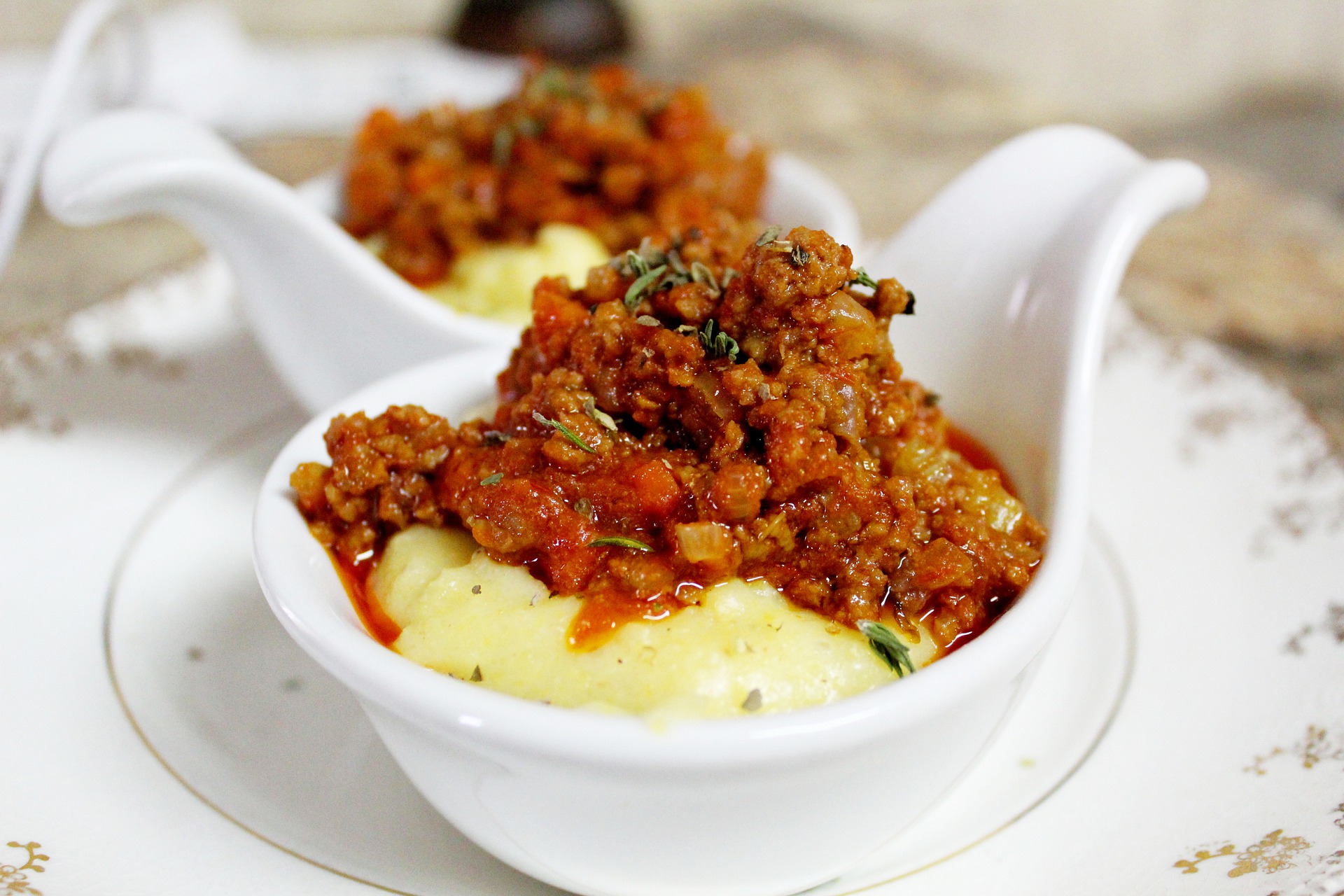 Polenta ragù formaggio