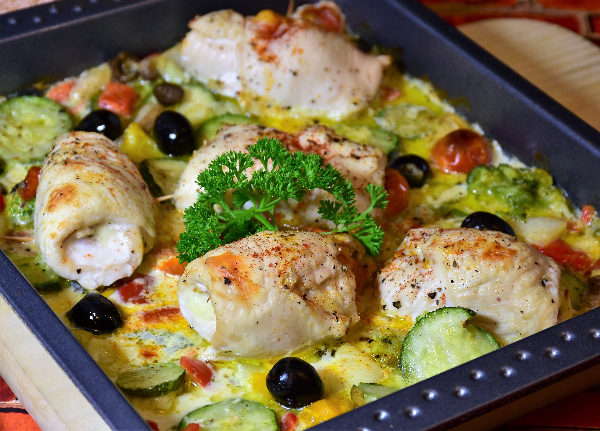 rollò di pollo al forno