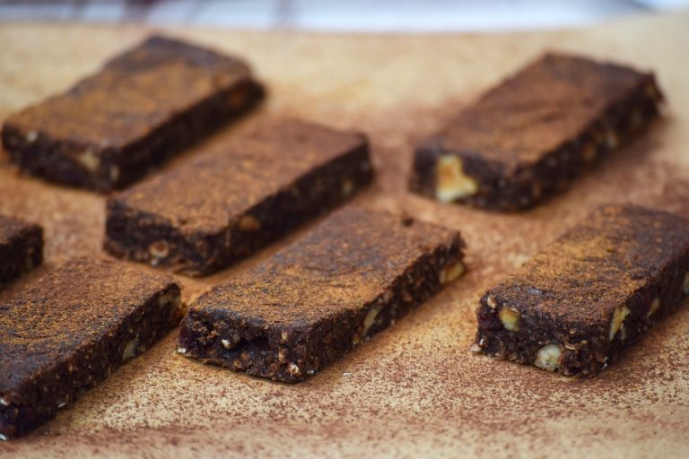 barrette di cioccolato con frutta secca