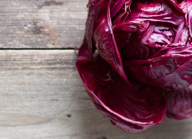 insalata invernale con radicchio mela pompelmo pane