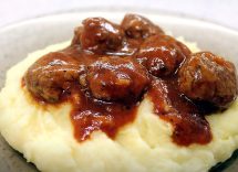 polenta con polpette al sugo