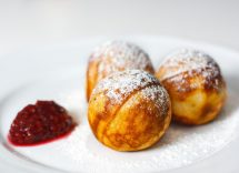 frittelle al cocco cuore di lampone