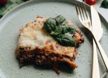 Lasagna salsiccia piselli