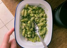 pasta con crema di ricotta e fave