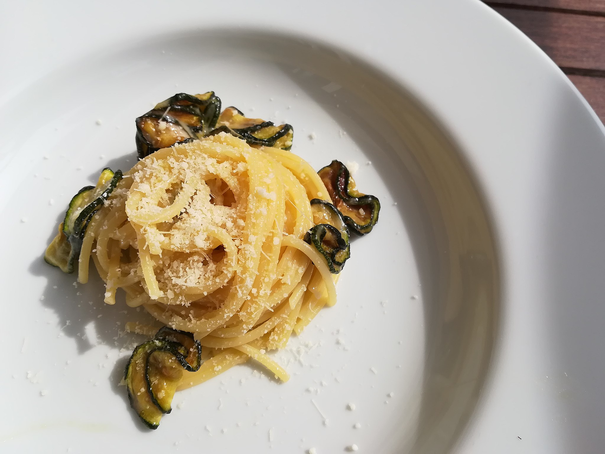 spaghetti alla nerano ricetta light