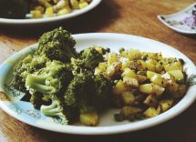 broccoli e patate in padella