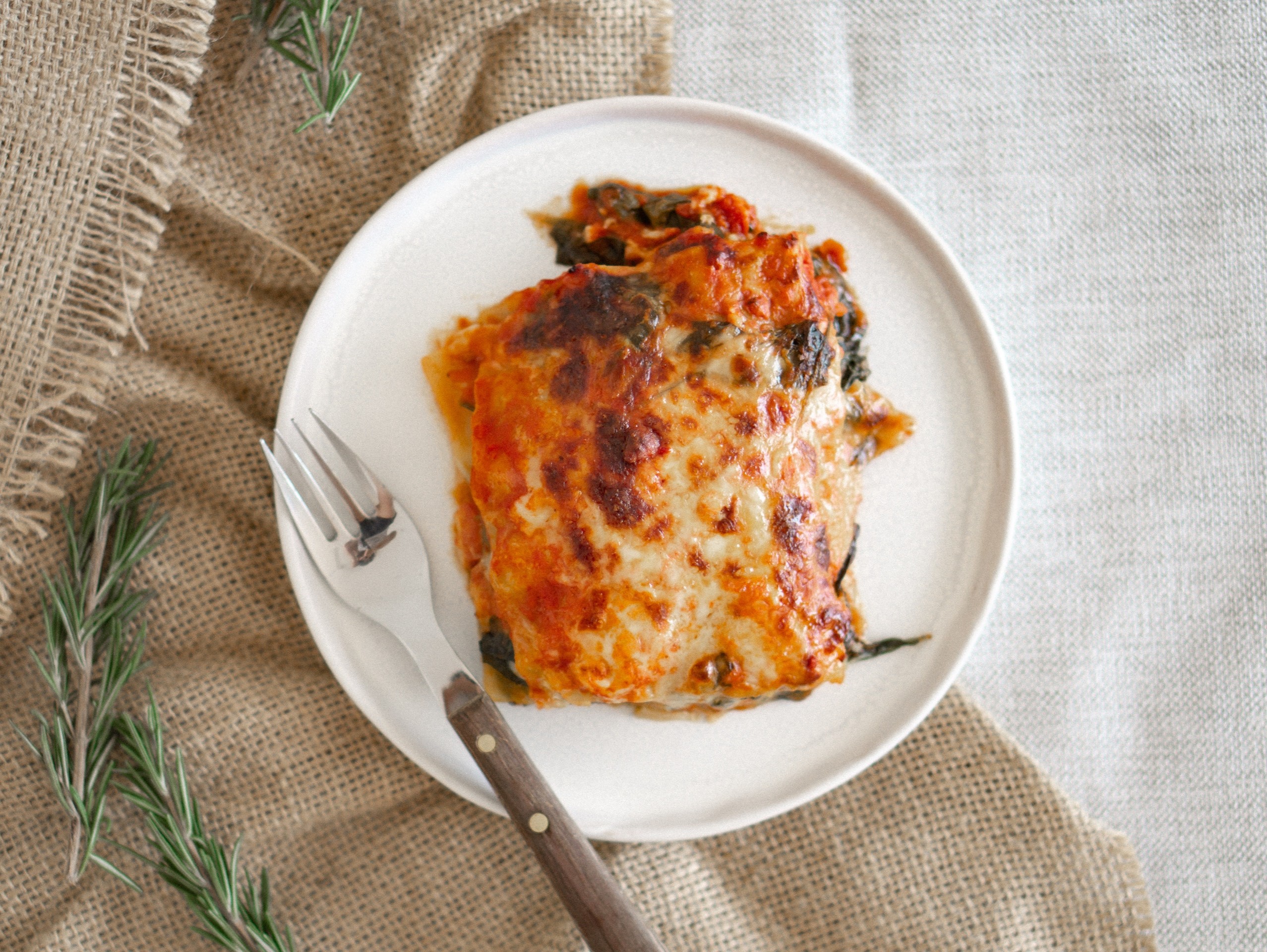 lasagne vegane zucca e carne vegetale