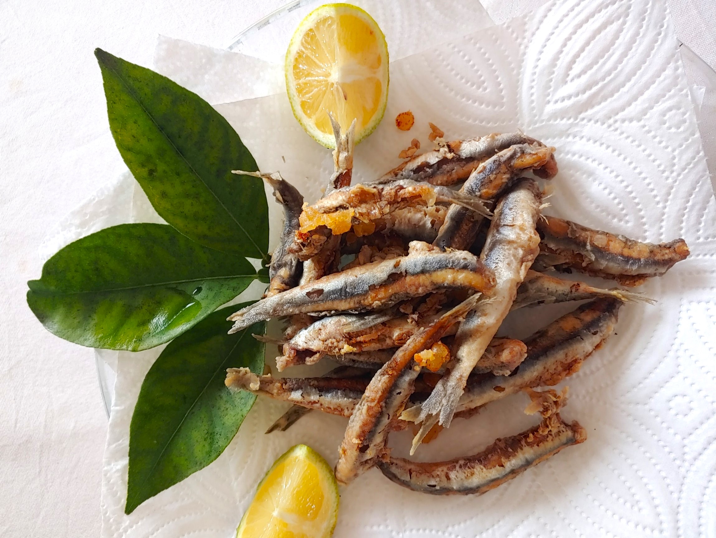 sardine fritte in friggitrice ad aria
