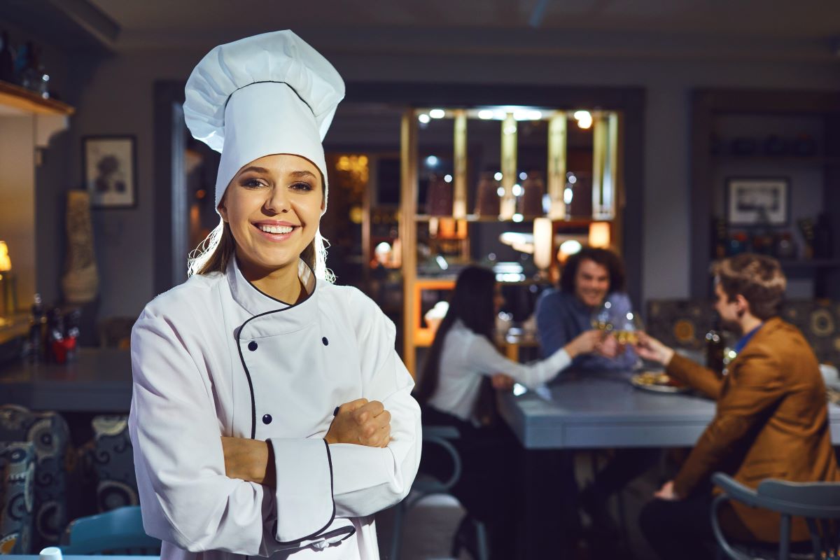 Chef in un ristorante