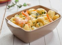 gnocchi alla crema di scampi senza panna ricetta