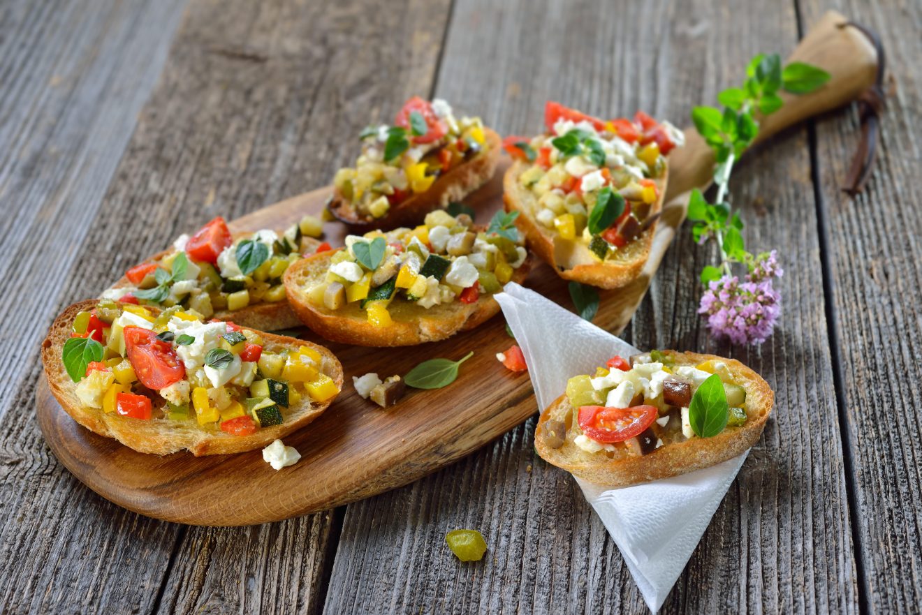 bruschette con verdure