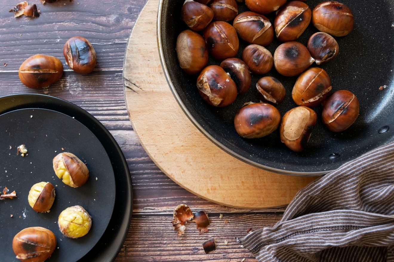 castagne arrostite in friggitrice ad aria