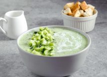 gazpacho cetrioli e yogurt greco